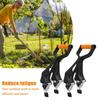 Prodloužená rukojeť lopaty 2ks Prodloužená ergonomická náhradní rukojeť lopaty s dvojitými protiskluzovými svorkami Univerzální pro kov