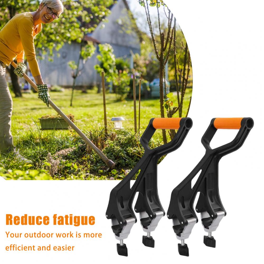 Prodloužená rukojeť lopaty 2ks Prodloužená ergonomická náhradní rukojeť lopaty s dvojitými protiskluzovými svorkami Univerzální pro kov