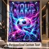 Soccer (22) Theme Custom Tapestry Personalized Custom Name Text Wall Hanging Tapestry Home Decor Background Cloth