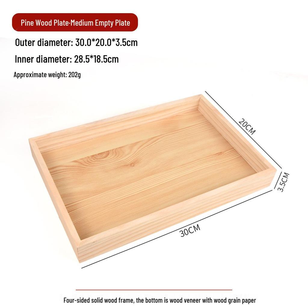 Japanese Style Solid Pine Wood Jewelry Display Tray