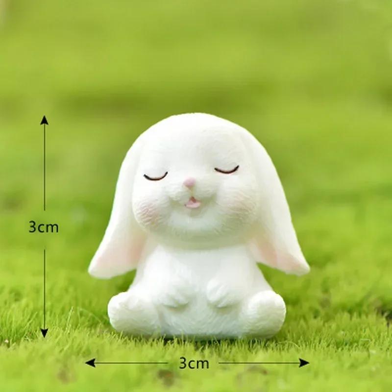 Cartoon Rabbit Carrot Miniature Fairy Garden Accessory Micro Landscape Cactus Decoration Handmade Craft Gift Ornaments