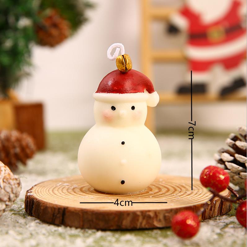 

Handcrafted Bell Santa Claus Soy Wax Tealight Candle Holiday Seasonal Christmas Decorations Snowman