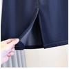 DIMANAF 2026 Summer Plus Size Women Skirts Elastic Waist Oversize Casual Lady Long Skirts Denim Cotton Solid Blue