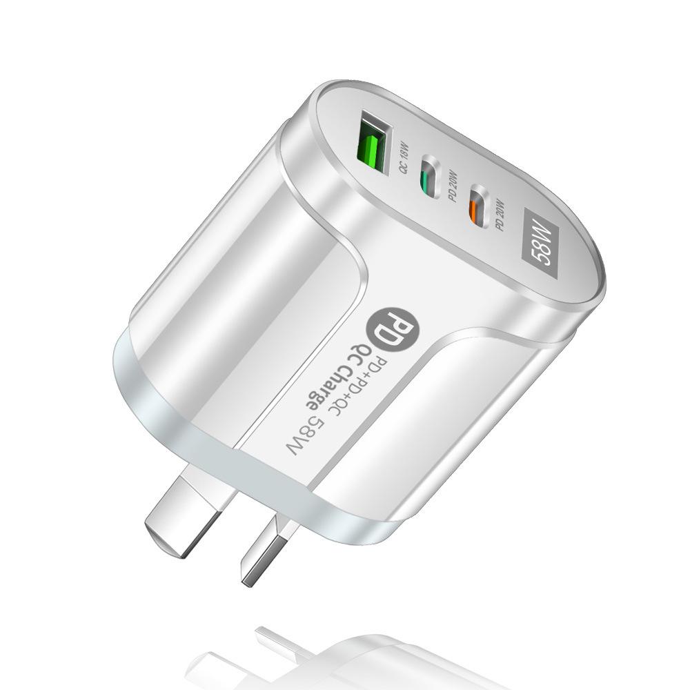 Luminous 58W Dual Fast Charger with 2PD & QC3.0 - EU/US/UK/KR/AU Standard