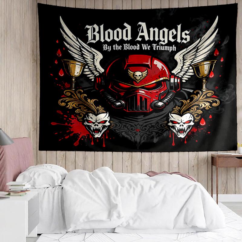 Warhammer 40k Druck-Wandteppich, Hintergrund, Einfache Montage, Ideal für Schlafzimmer, Büro & Wohnzimmer, mit Ästhetischer Wanddekoration.