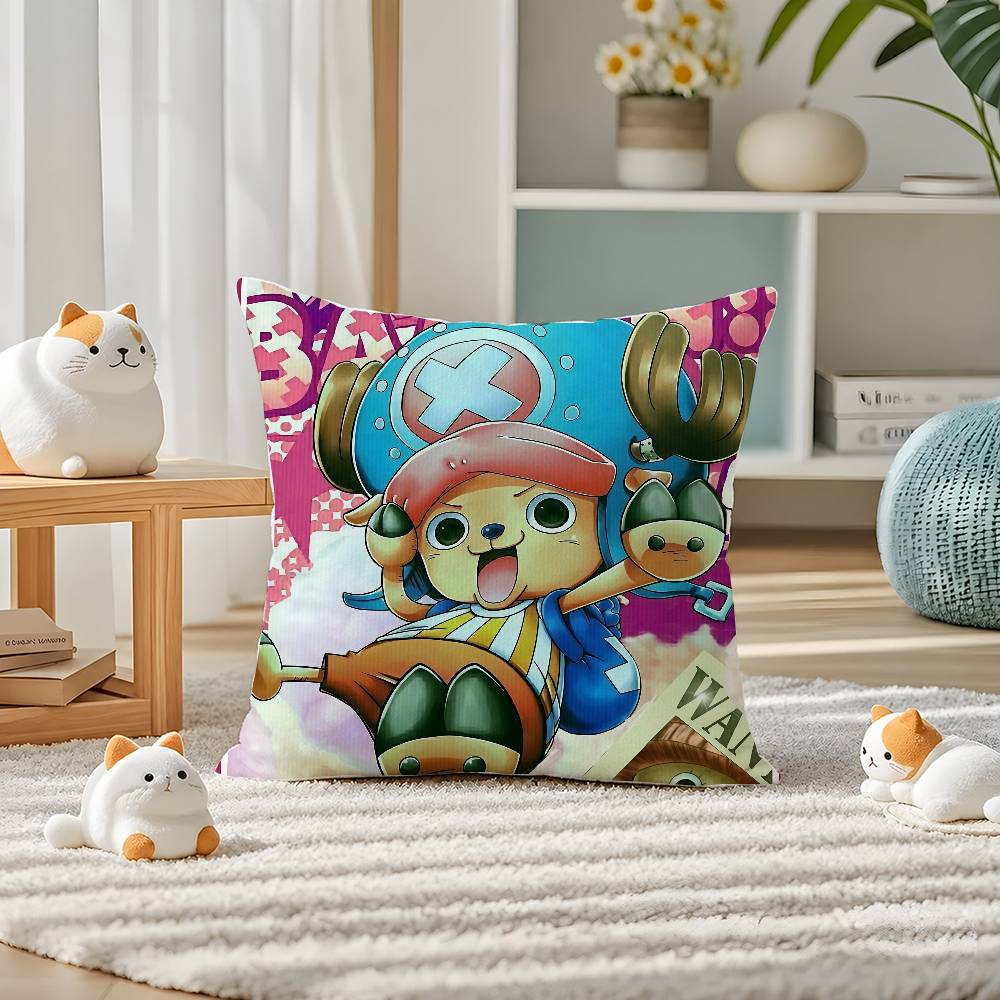 One Piece Vinsmoke Sanji Anime Plush Pillow Cover Soft Short Plush Cushion Cover For Sofa Bedroom Home Decor Gift Decoration