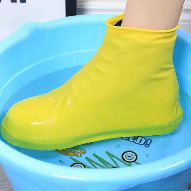 Rubber Latex Rain Shoe Covers Reusable Thickened Rain Boot– Anti-Slip, Portable for Outdoor Hiking & Travel