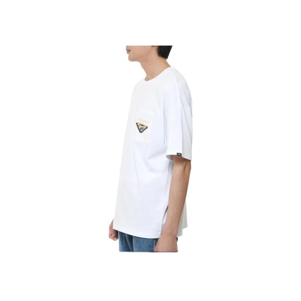 Vans Letter Print Crew Neck Straight Cut Short Sleeve T-Shirt Men Tops White VN000BYXWHT1