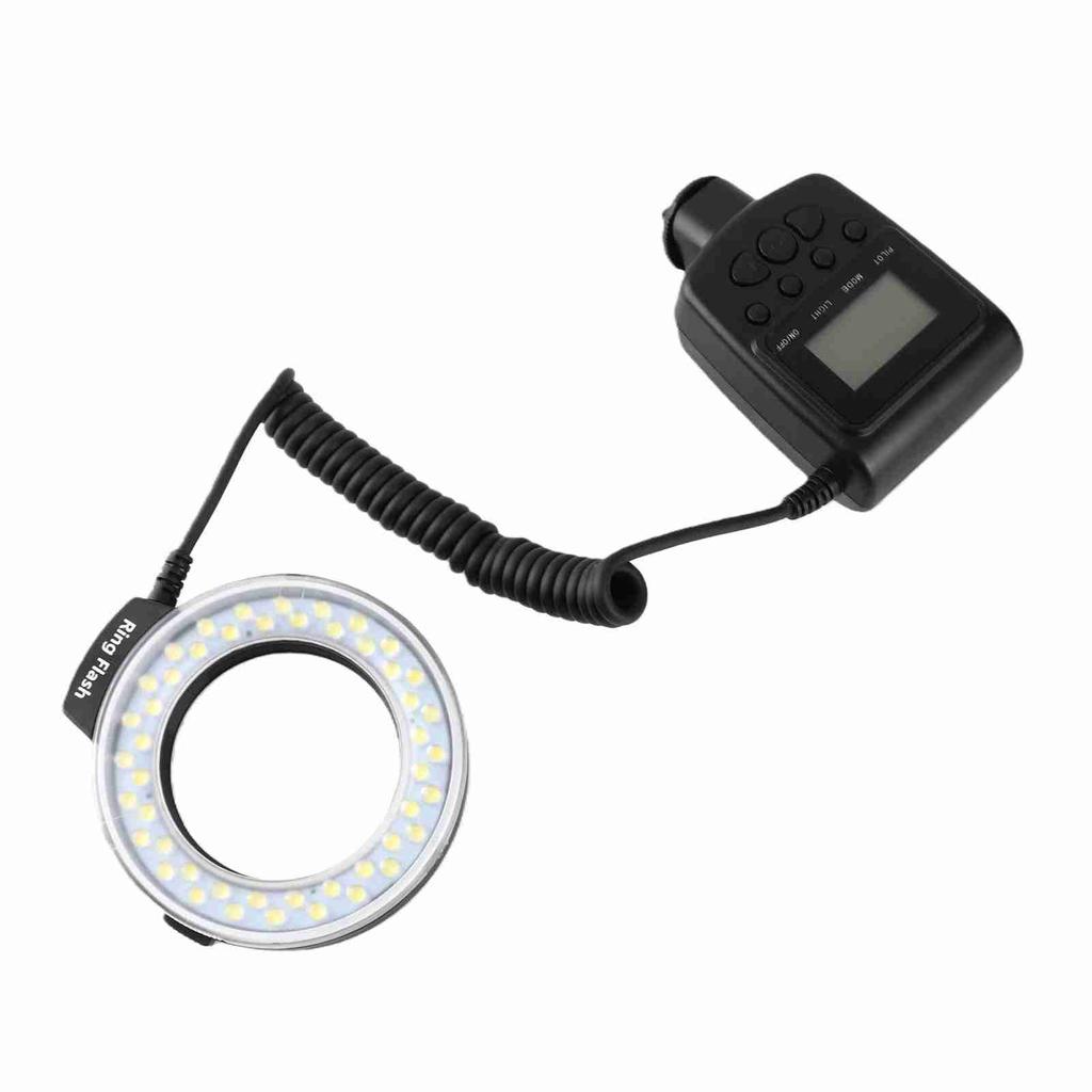 Portable LED Ring Flash Battery Operated Fill Light with Color Filters Adapter Photography
