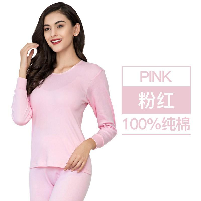 Yu Zhaolin Mens Womens Cotton Thermal Underwear Set Round Neck Long Sleeve Base Layer Winter