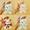 Lace Cute Bow Decoration Cartoon Plush Bear Doll Pendant Children Toy Gift For