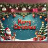 Holiday Banner Gold Ornament Xmas Display Festive Banner Reindeer Xmas Backdrop For Christmas Party Indoor Celebration Office