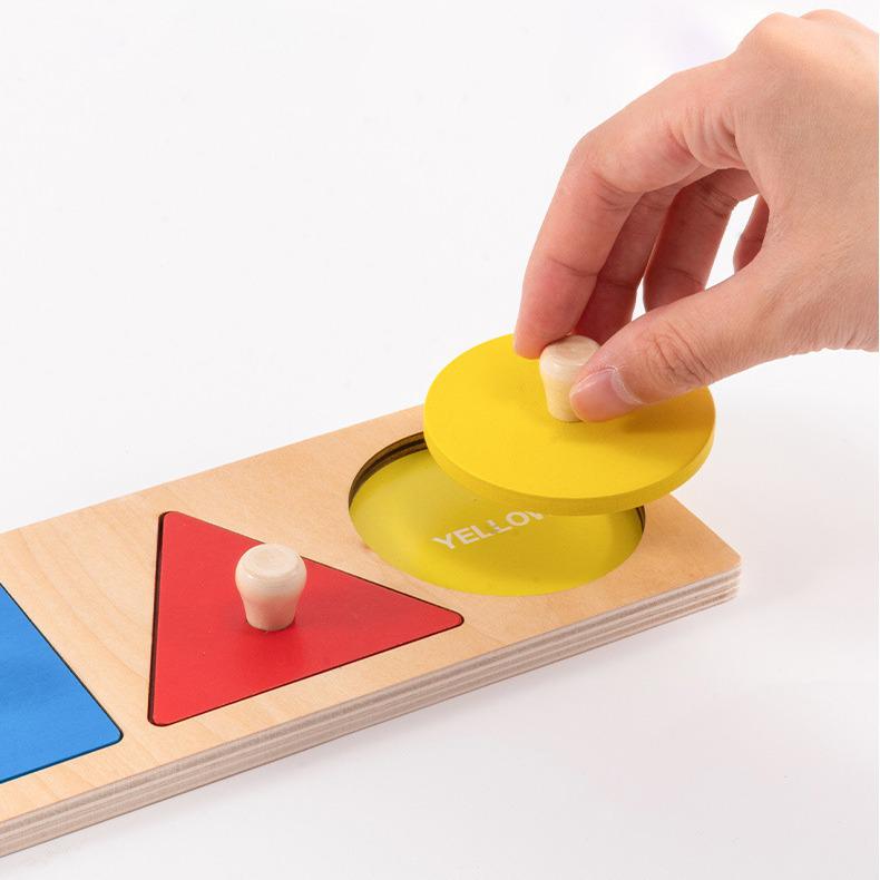 Montessori Geometric Shapes Puzzle Board - Educational Toy for Early Cognitive Development