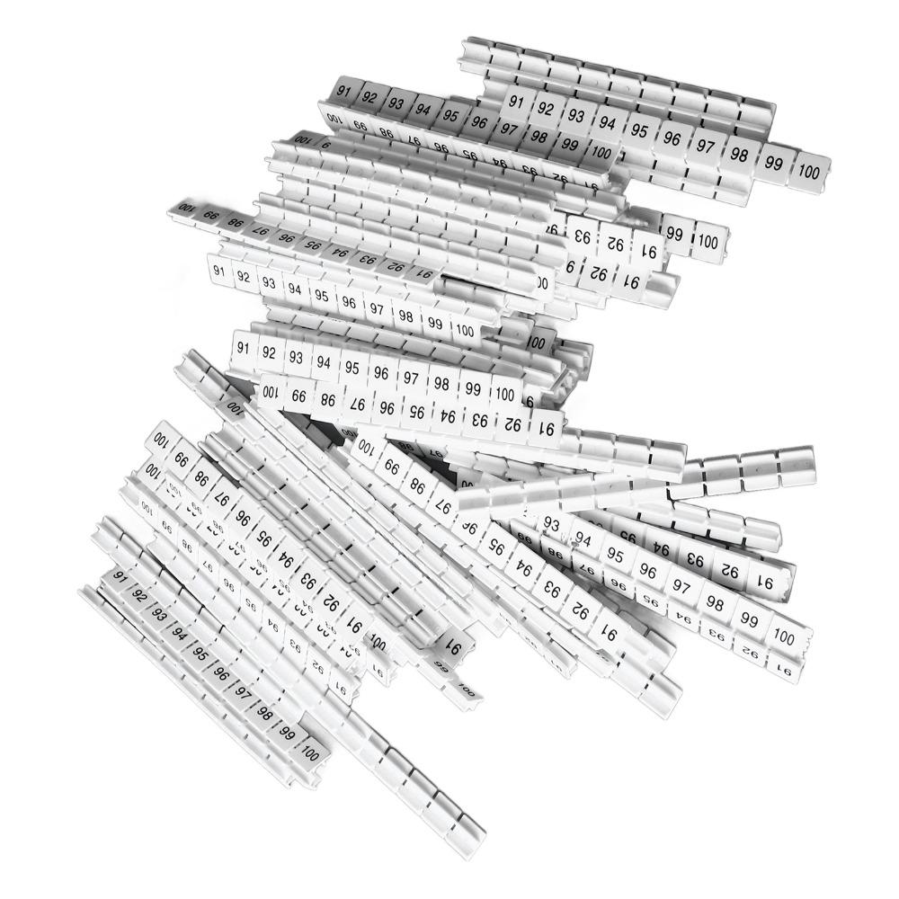 100Pcs ZB10 Series Terminal Block Marking Label Terminal Block Marker  Electrical Maintenance