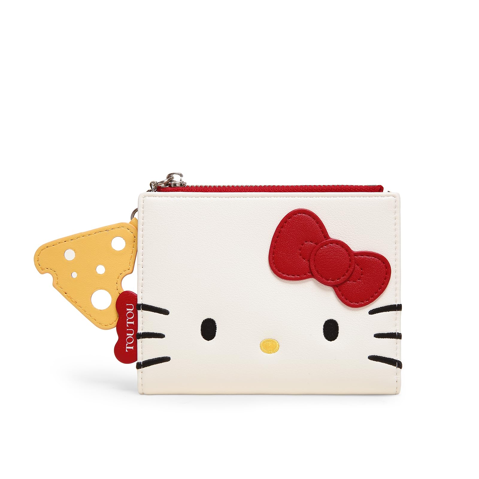 

[Toutou] Настоящий женский бифолд-кошелек Hello Kitty, Популярный бренд, Милый, Мини, Маленький, Кошелек для монет, Тонкий, Вместительный, В комплекте подарочная коробка