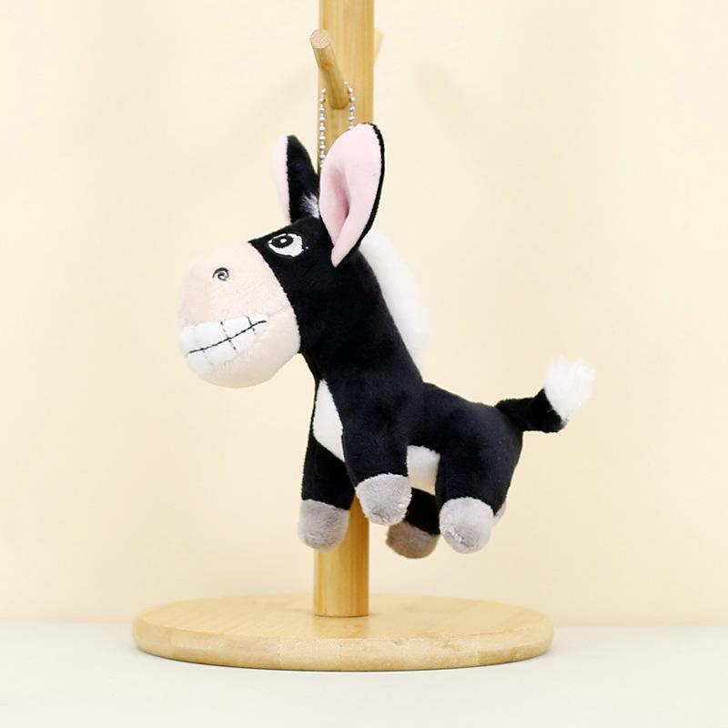 

Плюшевый Ослик Очаровательный Брелок Идеальный Подарок Для Любителей Сумок И Пар чёрный