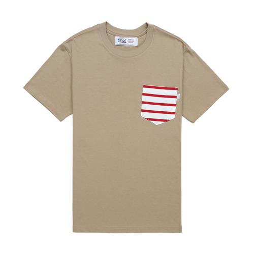 Dryf Stripe Pocket Tee-Beige Beige/M
