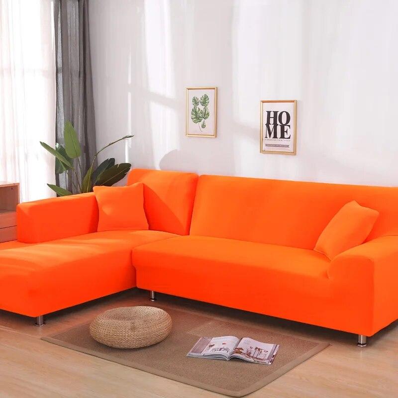 Elastic Sofa Covers 1/2/3/4 Seats Solid Couch Cover L Shaped Sofa Cover Protector Bench Covers