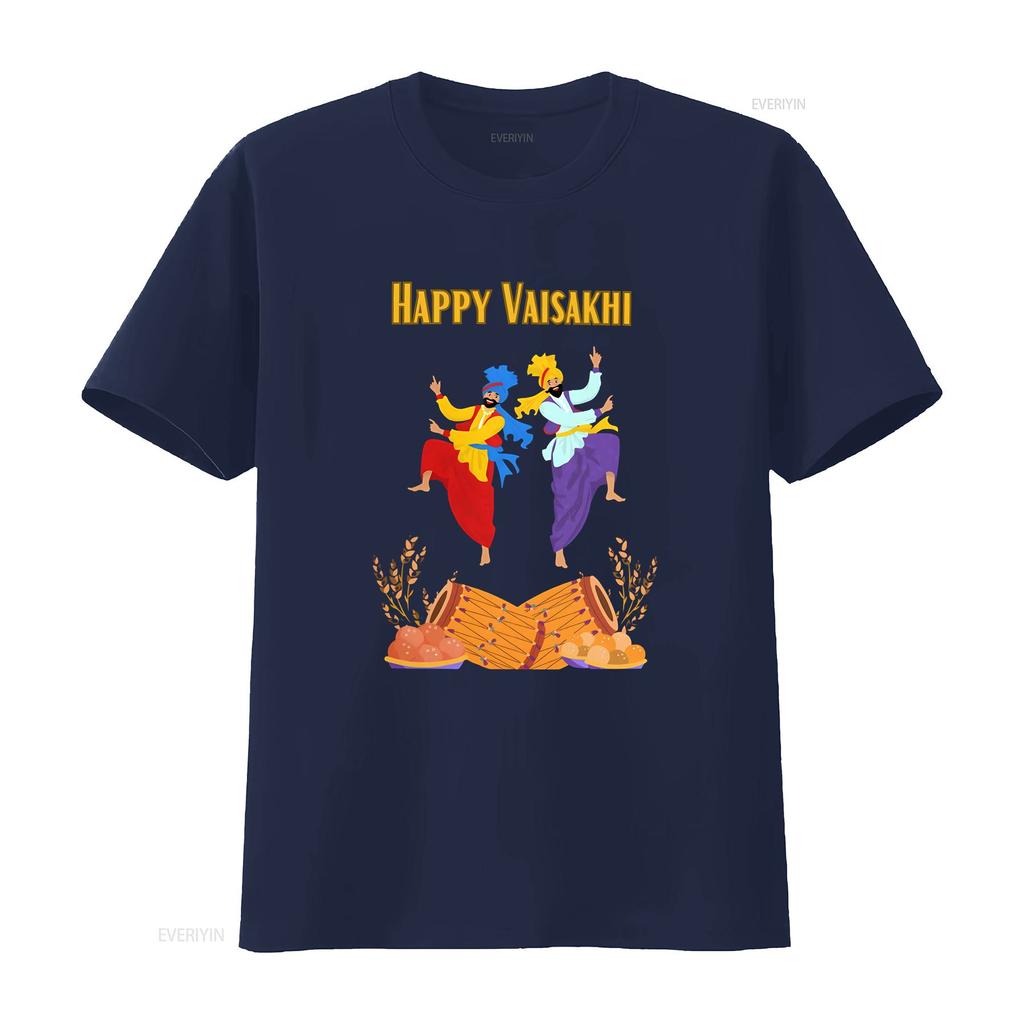 Vibrant Punjabi festival T Shirt with Bhangra Dancers Cultural Celebration vintage Washed Comfortable Versatile