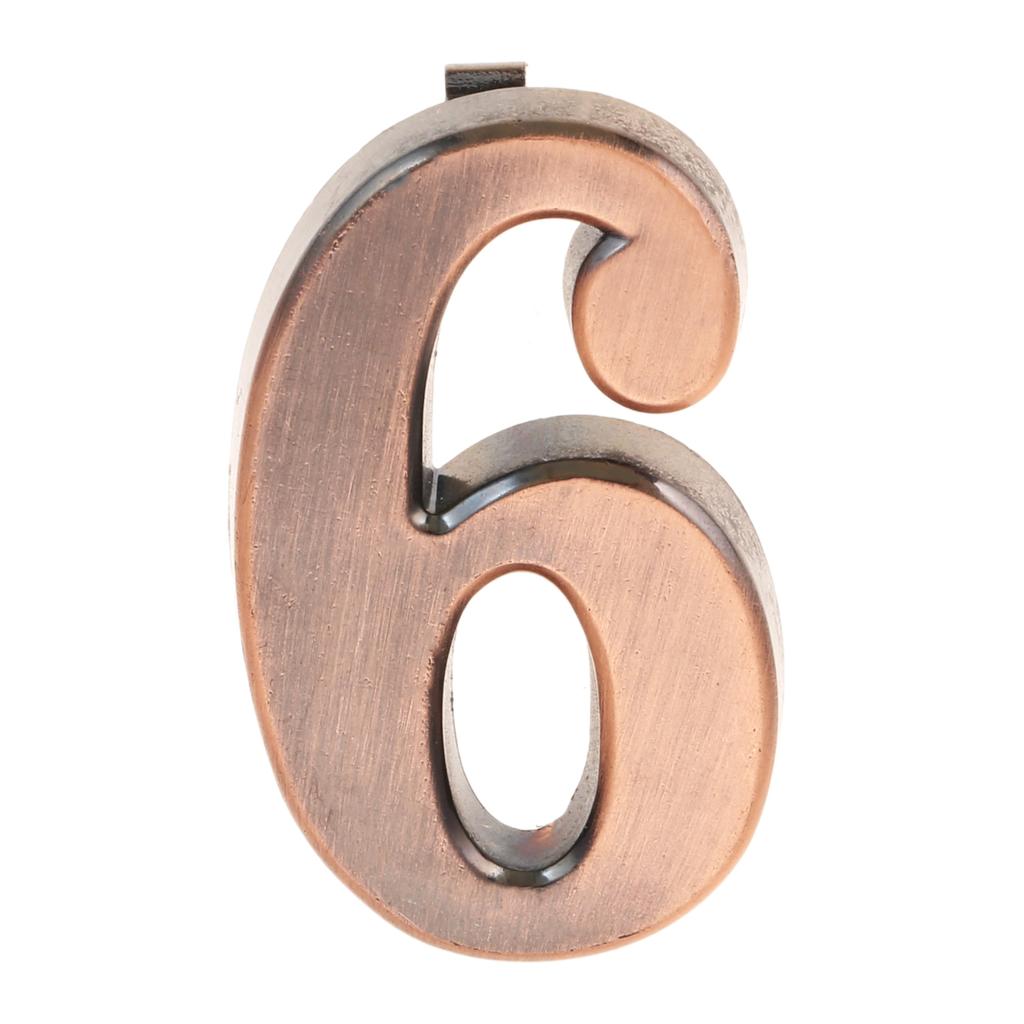 DRELD Old Antique Copper House Number Plastic Door Plate Custom Sign Door Number Sticker for Hotel Apartment Villa Door Plate