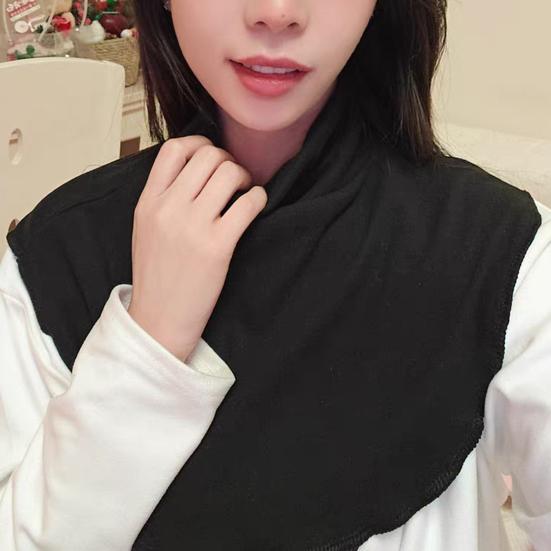 Women Fake Collar Solid Color Easy to Wash Comfortable False Collar Thickened Soft Scarf Collar Versatile Clothing Accessory