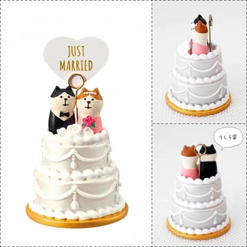 Japanese Zakka Ornaments: Couple Wedding Cake Decorations & Crafts