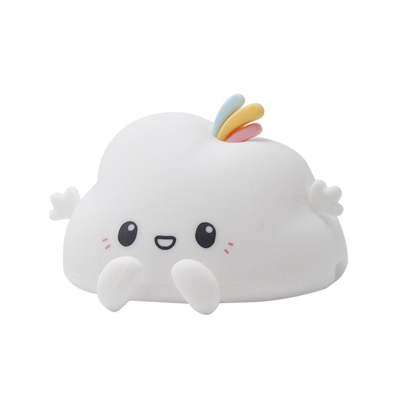 Silicone Cloud Night Light: Squeezable & Gentle for Kids' Bedside, Soothing Soft Glow, Eye-Friendly Bedtime Companion