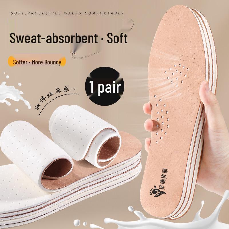 Footprint Prémiové kožené stélky z latexu: Tlumení nárazů, Deodorant, Super měkké, Proti únavě, Odvádějící pot pro sport.