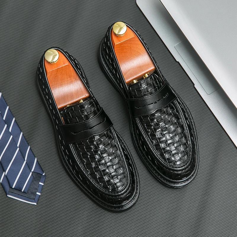Mens Shoes Leather Male Men's Men Oxfords Shoes for Men Luxury Designer Loafers Platform Men Leather Man Shoes