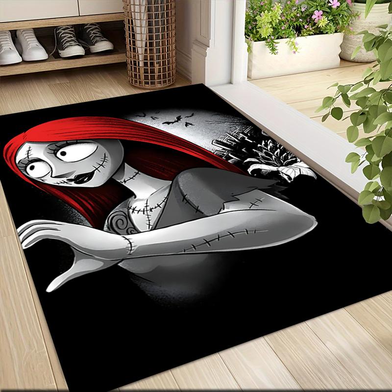 1Pc Christmas Nightmare Before Christmas Carpet Rug Soft Washable Antislip Home Living Room Sofa Mats Personalized Christmas Rug
