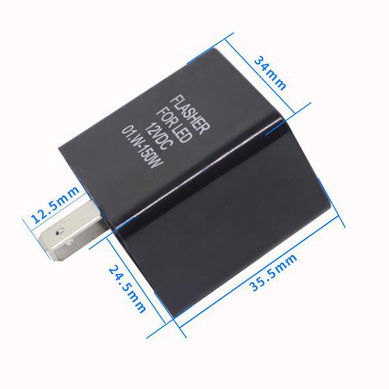 2 Pin Motorcycle Led Flasher Relay 12V Turn Signal Light Blinker Flasher Relay