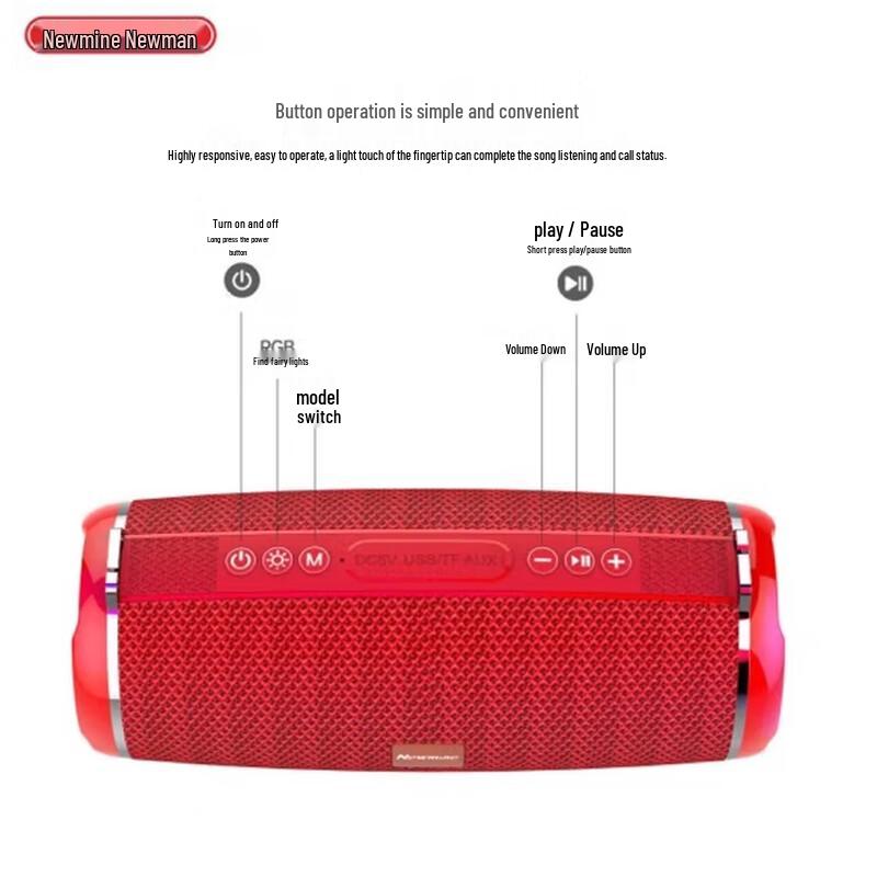Newman BT33 Wireless Portable Bluetooth Speaker