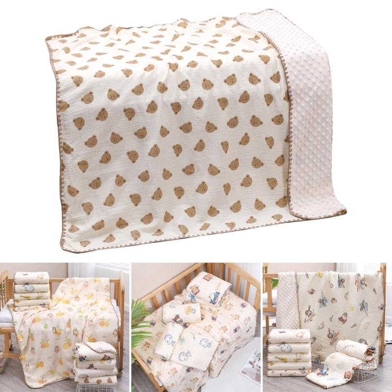 Baby Summer Blanket with Lovely Pattern Lightweight Thin Blanket Soft & Comfortable Newborns Blanket for Boy Girls Gift
