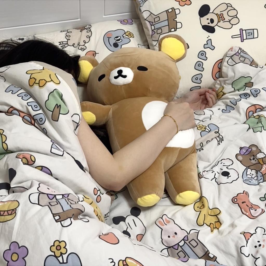 36/52/72cm Kawaii Fatty Rilakkumas Plush Toys Doll Sleeping Hug Pillow Cute Room Decor Soft Sofa Cushion Festival Surprise Gifts