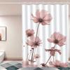 Waterproof And Mildew-Proof Shower Curtain Pastoral Style Flower Pattern Bathroom Curtain Thick And Durable Shower Curtain