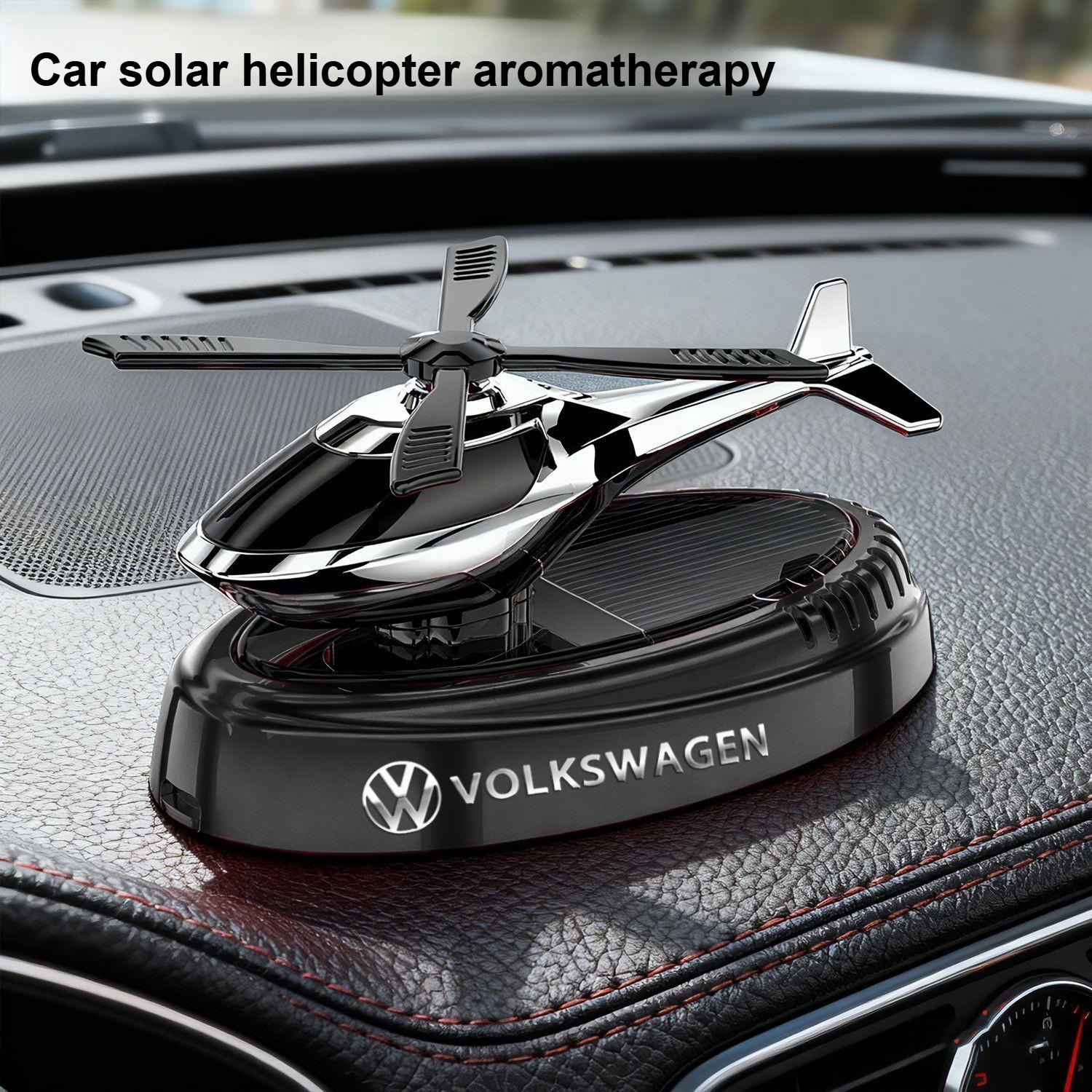 W160for Volkswagen Car Aroma Diffuser Solar Helicopter Perfume Holder Rotating Car Airplane Ornament Long-lasting Light fragrance чёрный