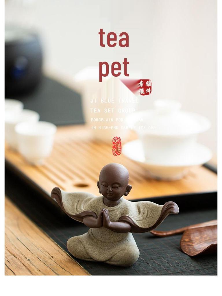 Zisha Little Monk Tea Pet Ornament - Zen Tea Table Decoration & Accessories
