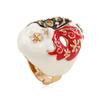 High-Quality Adjustable Enamel Ring with Peking Opera Mask Design