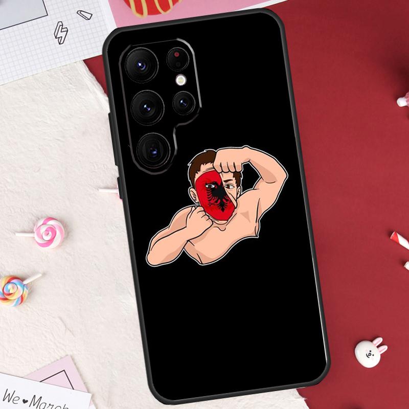 Juntsai Juntsai Albania Flag Case For Samsung Galaxy S25 Ultra S23 S22 S21 S20 S24 Ultra S9 S10 Plus S24 FE Cover Shell