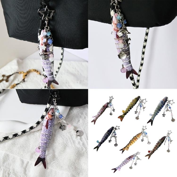 Trendy Swimbait Keychain Unisex Artificial Fish Accessory Fishing Theme Decoration Lightweight Waterproof Accessories