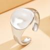 18K Gold Stainless Steel Geometric Smooth Ring for Women - Colorfast, Simple Ins Style Jewelry