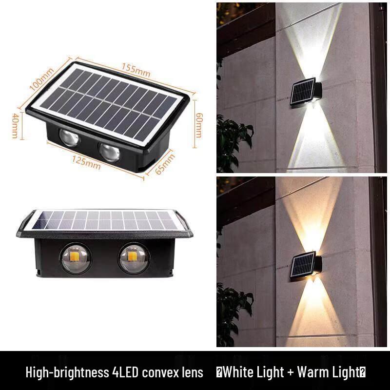 

Solar 4-LED Outdoor Wall Washer Light
