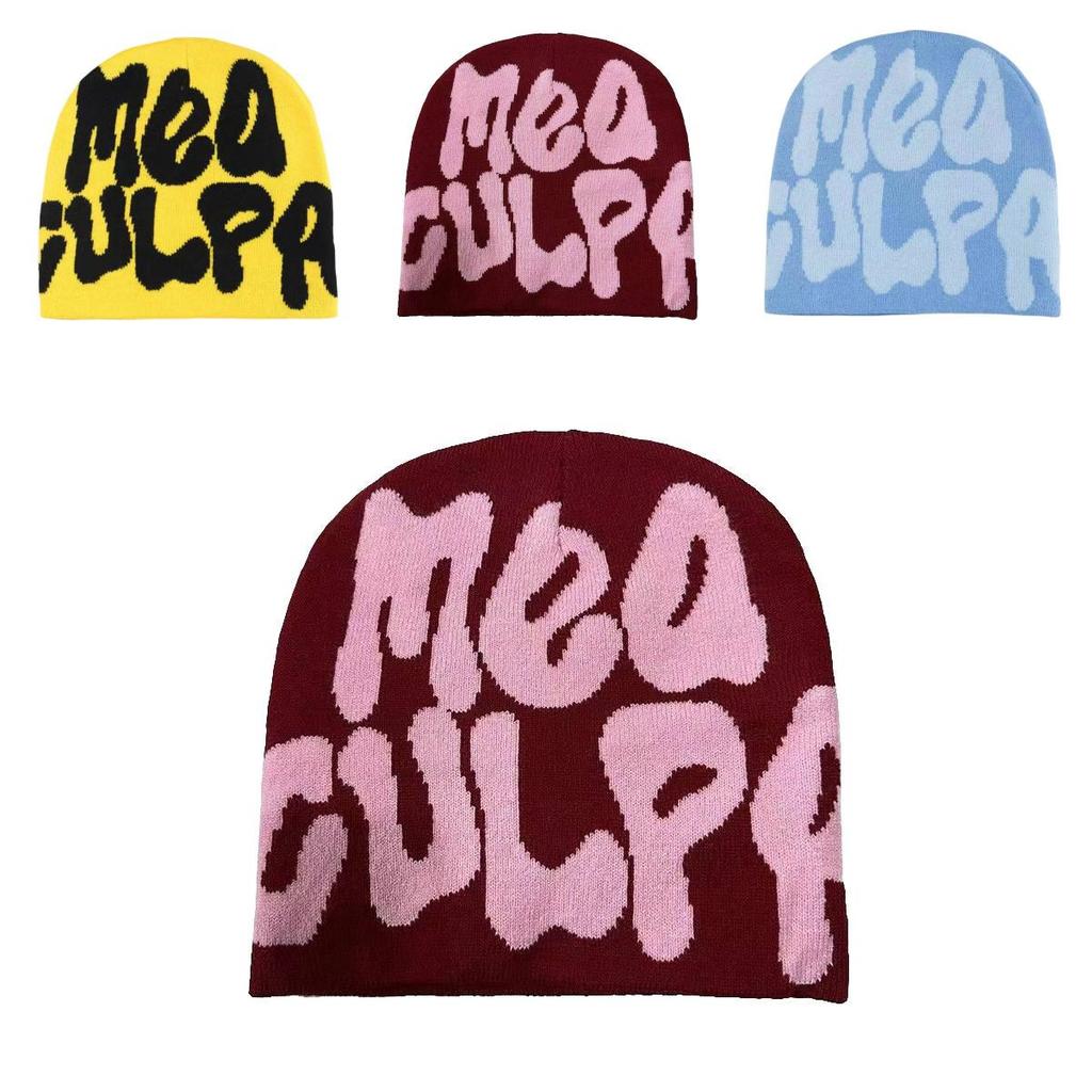 Mea Culpa Mützen Strickmütze Warm und Stilvoll Winter Kopfbedeckung