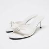 Fashion 20245Women Summer New Luxury Brand White High Heel Sandals Versatile Simple Slim Heel Sandals Slippers