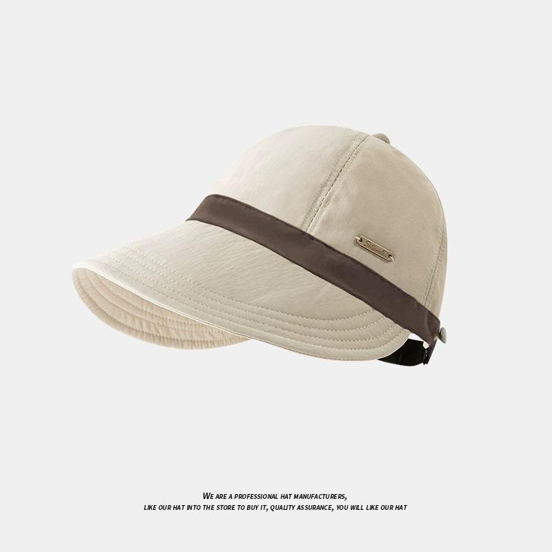 

Новая летняя уличная шляпа от солнца женская шляпа для защиты от солнца быстросохнущая с козырьком можно повесить маску показать лицо маленькая шляпа от солнца One size