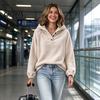 Oversized Hoodies for Women Autumn Winter Hoodie Women, Pullover Sweatshirt, Long Solid Color Fall Tops Sleeve Fleece Lined Hooded Casual Daily Wear