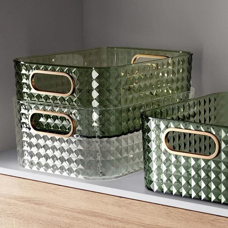 Futurism Box storage bathroom accessories Poatable With Handle Kitchen Desktop Makeup Organizers Basket Jewelry organizer Box