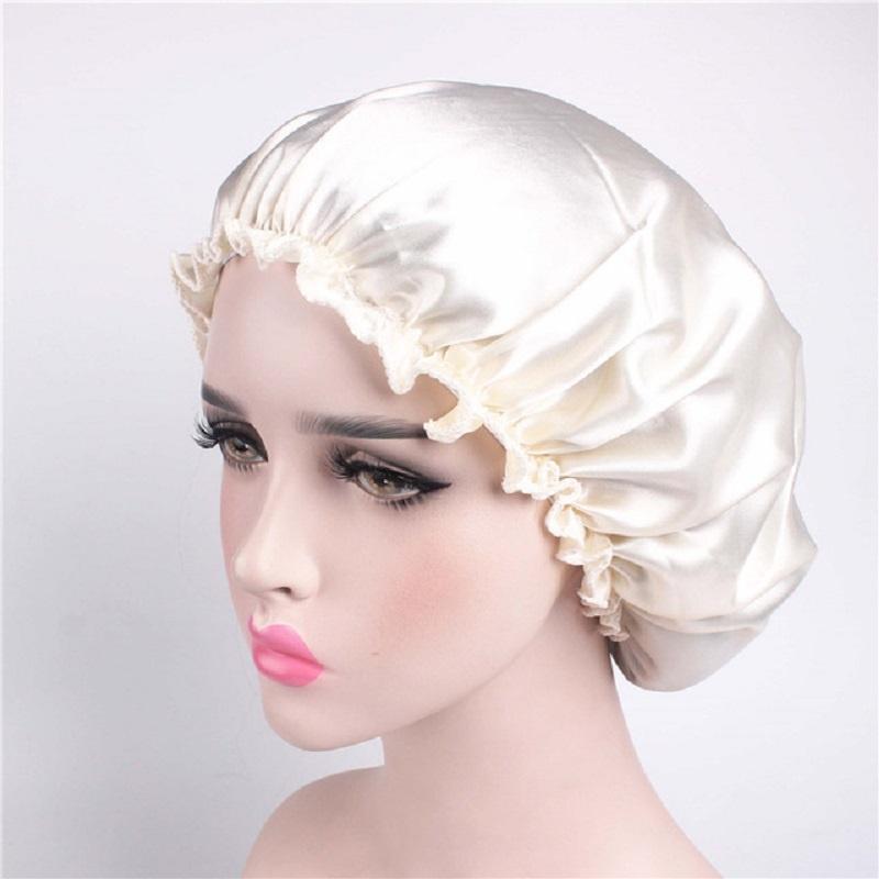 Luxurious Satin Sleep Night Cap For Curly Hair Beauty Salon Head Cover Bonnet Hat