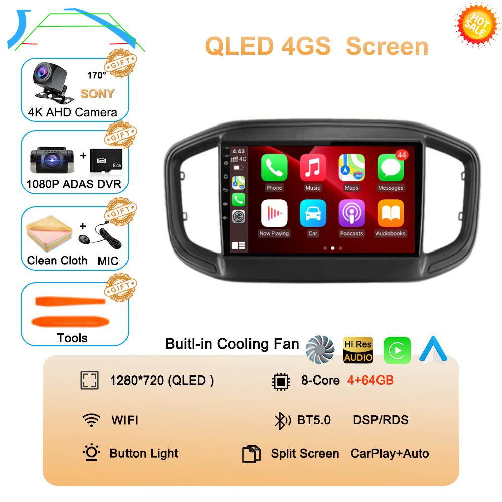 Android 14 Auto Carplay For Fiat Strada 2020 2021 2022 Car Radio Multimedia Video Player GPS Navigation Stereo 360 Camera WIFI