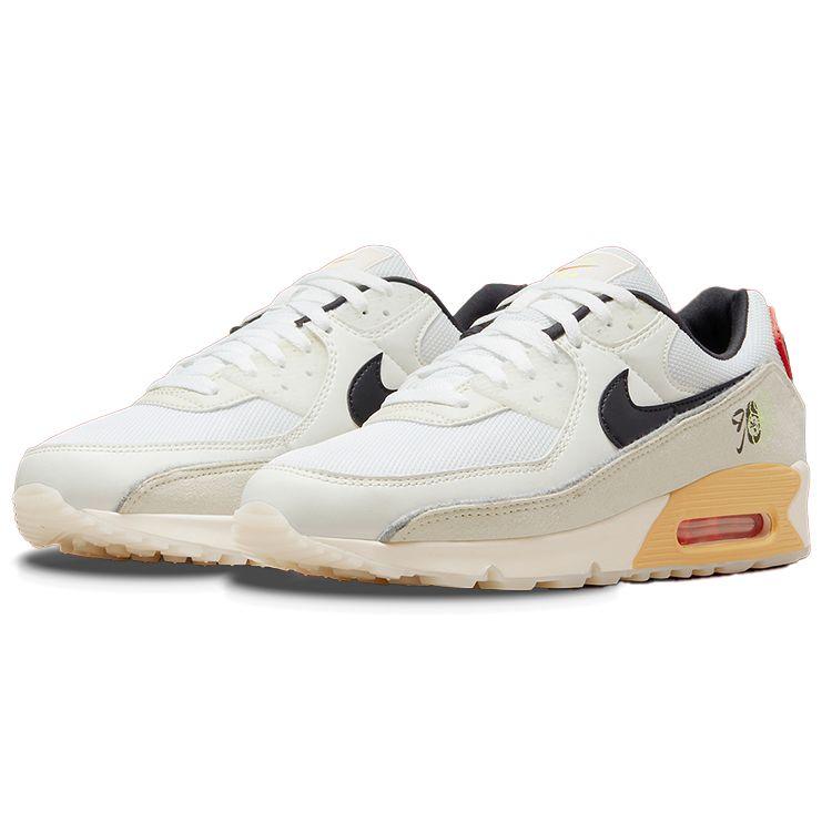 Nike Air Max 90 SE Swoosh Fiber Men Sneakers White Light-Bone Sesame DV3335-100